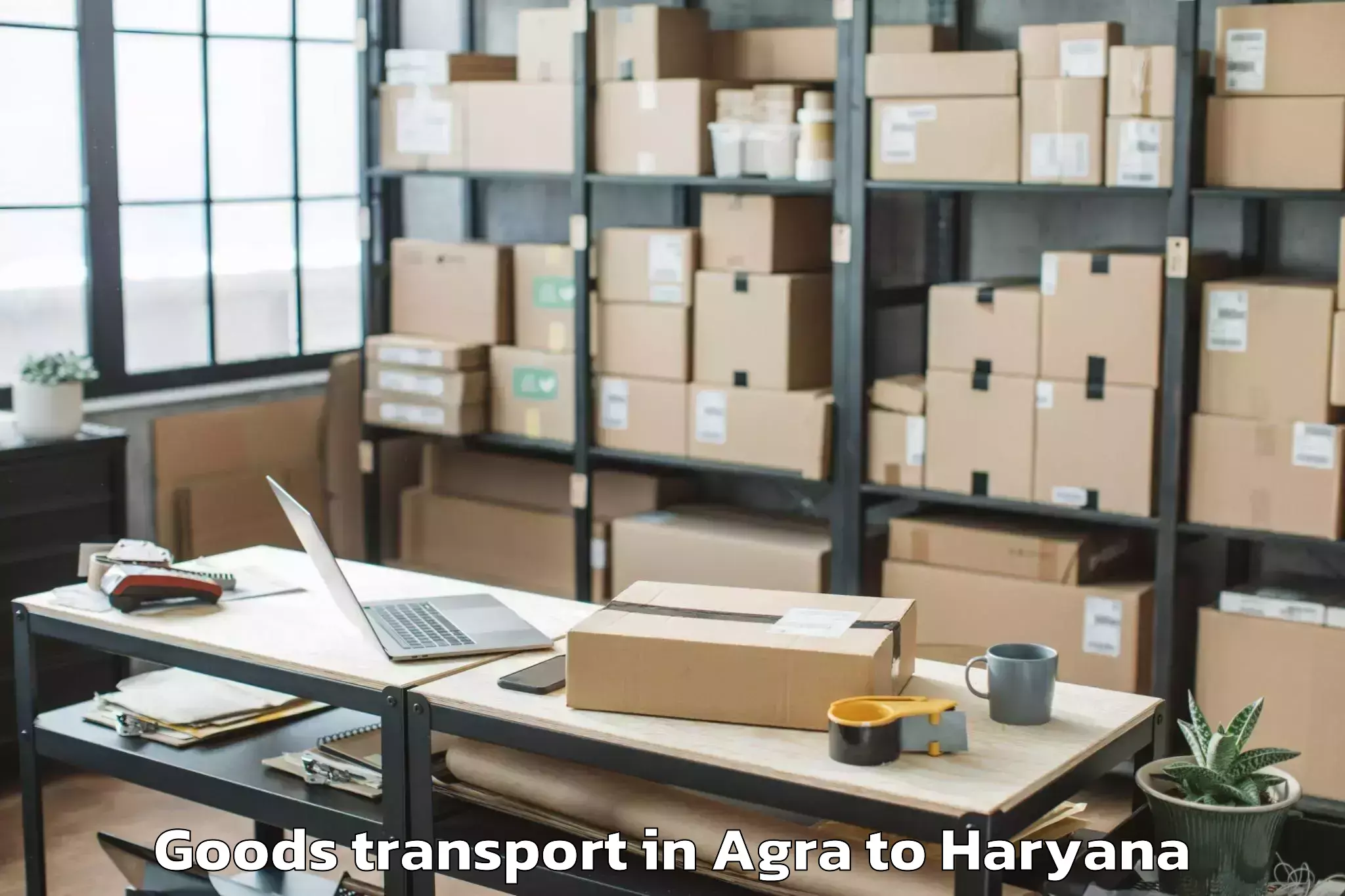 Reliable Agra to Kanina Goods Transport